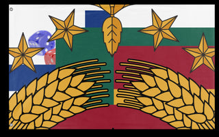 A mockup of the custom flag 'T flag' on a white background