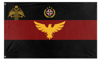A mockup of the custom flag 'Slearian Empire  flag' on a white background
