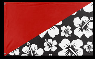 A mockup of the custom flag 'Aloha-Anarchy flag' on a white background