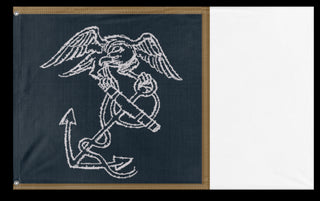 A mockup of the custom flag 'Marine Corp Regimental flag' on a white background