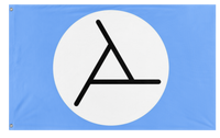 A mockup of the custom flag 'Lucanistic flag' on a white background