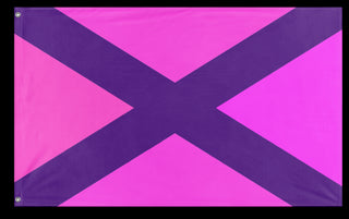 A mockup of the custom flag 'Pink Gang flag' on a white background