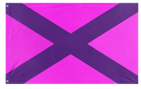 A mockup of the custom flag 'Pink Gang  flag' on a white background