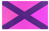 A mockup of the custom flag 'Pink Gang flag' on a white background