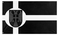 A mockup of the custom flag 'BWR flag' on a white background