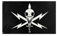 A mockup of the custom flag 'Custom flag' on a white background
