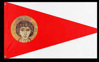 A mockup of the custom flag 'Ghassanid Kingdom flag' on a white background