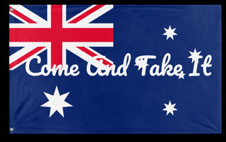 A mockup of the custom flag 'T Test 23 flag' on a white background