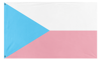 A mockup of the custom flag 'Trans Czech Republic' on a white background