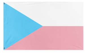 A mockup of the custom flag 'Trans Czech Republic' on a white background