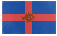 A mockup of the custom flag 'Wemoyne  flag' on a white background