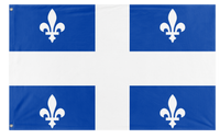 A mockup of the custom flag 'quebec flag' on a white background