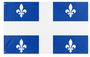 A mockup of the custom flag 'quebec flag' on a white background