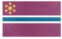A mockup of the custom flag 'Deng-Hassler flag' on a white background