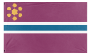 A mockup of the custom flag 'Deng-Hassler flag' on a white background
