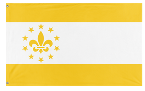 A mockup of the custom flag 'Golden Circle  flag' on a white background