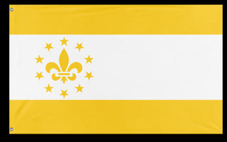 A mockup of the custom flag 'Golden Circle  flag' on a white background