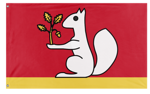 A mockup of the custom flag 'Tullin's personal flag' on a white background