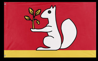 A mockup of the custom flag 'Tullin's personal flag' on a white background