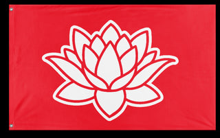 A mockup of the custom flag 'Kalmyk ground forces flag' on a white background