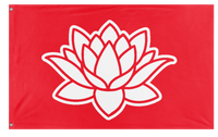 A mockup of the custom flag 'Kalmyk ground forces flag' on a white background