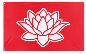A mockup of the custom flag 'Kalmyk ground forces flag' on a white background