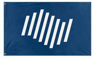 A mockup of the custom flag 'Nordic Union Doomsday flag' on a white background