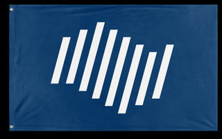 A mockup of the custom flag 'Nordic Union Doomsday flag' on a white background