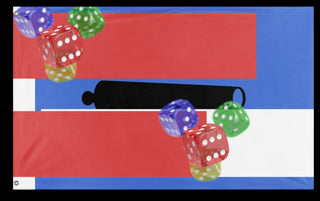 A mockup of the custom flag 'T flag' on a white background