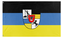 A mockup of the custom flag 'MOGCK FAMILY flag' on a white background