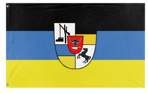 A mockup of the custom flag 'MOGCK FAMILY flag' on a white background