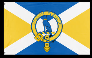 A mockup of the custom flag 'Hunter flag' on a white background