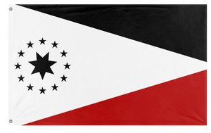 A mockup of the custom flag 'Workers party of Pluto  flag' on a white background
