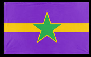 A mockup of the custom flag 'anq flag' on a white background