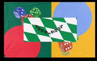 A mockup of the custom flag 'T flag' on a white background