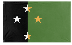 A mockup of the custom flag 'ANZ stars and stripe flag' on a white background