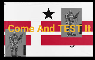 A mockup of the custom flag 'T flag' on a white background