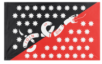 A mockup of the custom flag 'New York Syndicate Naval flag' on a white background