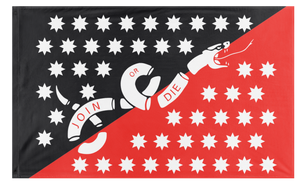A mockup of the custom flag 'New York Syndicate Naval flag' on a white background