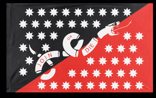 A mockup of the custom flag 'New York Syndicate Naval flag' on a white background