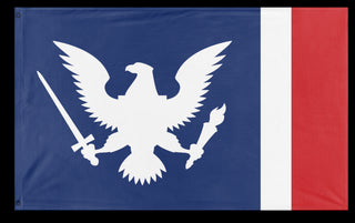 A mockup of the custom flag 'American Union State flag' on a white background