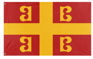 A mockup of the custom flag 'Byzantine Empire flag' on a white background