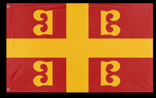 A mockup of the custom flag 'Byzantine Empire flag' on a white background