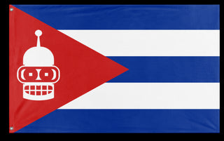 A mockup of the custom flag 'BendCuba flag' on a white background