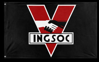 A mockup of the custom flag 'o flag' on a white background