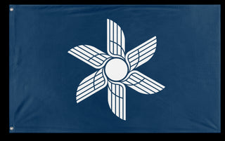 A mockup of the custom flag 'r flag' on a white background