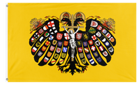 A mockup of the custom flag 'Hre flag' on a white background