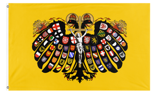 A mockup of the custom flag 'Hre flag' on a white background