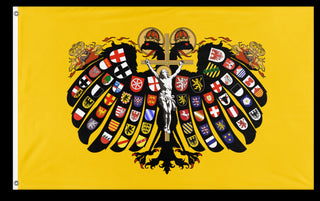 A mockup of the custom flag 'Hre flag' on a white background