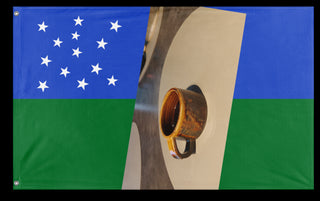 A mockup of the custom flag 'T flag' on a white background